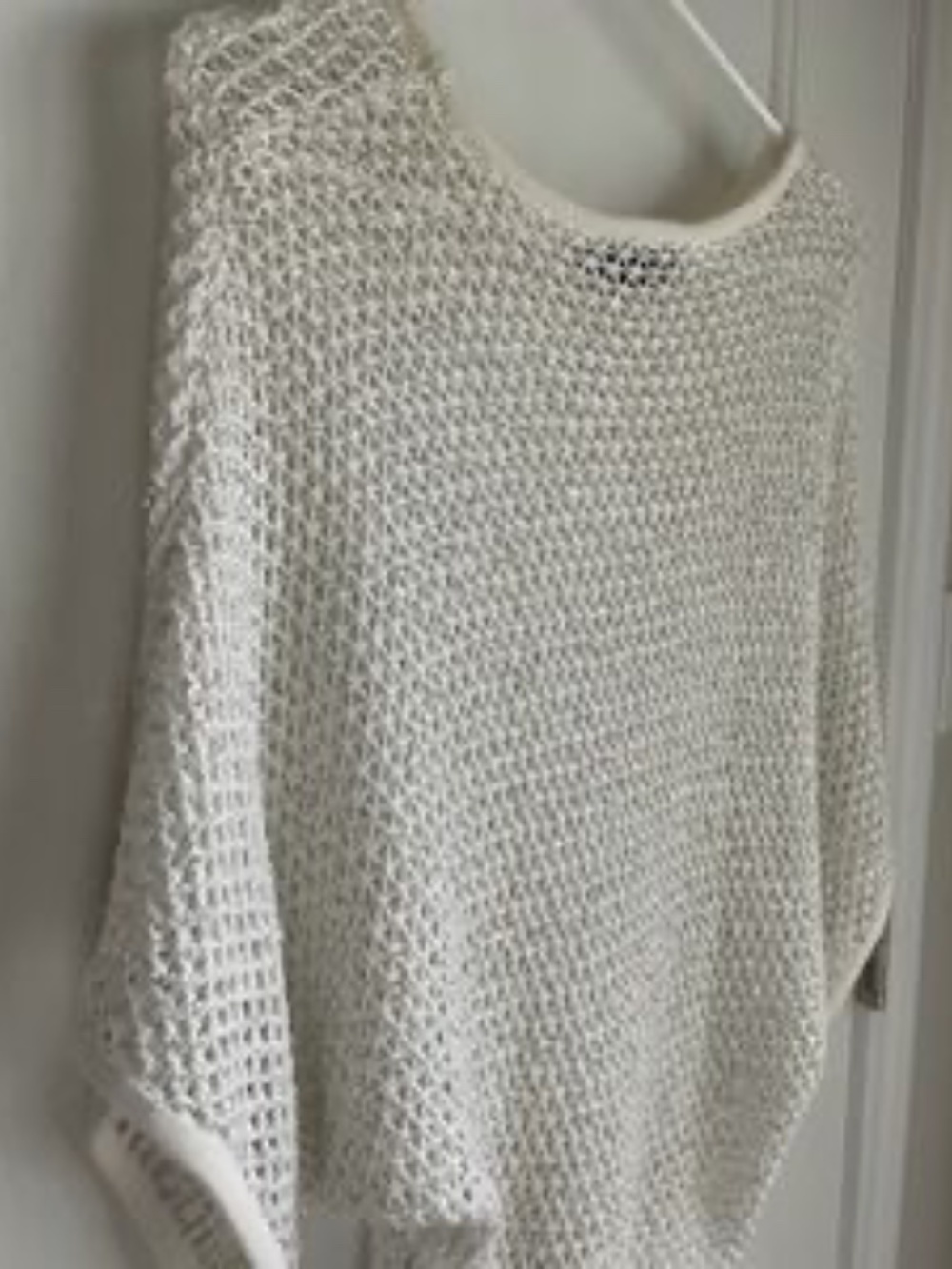 Pretty in Sequins Open Weave INC XS Sweater
